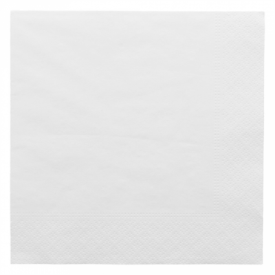 Serviette blanche Ecolabel 2 Plis 33x33 cm - 100 U