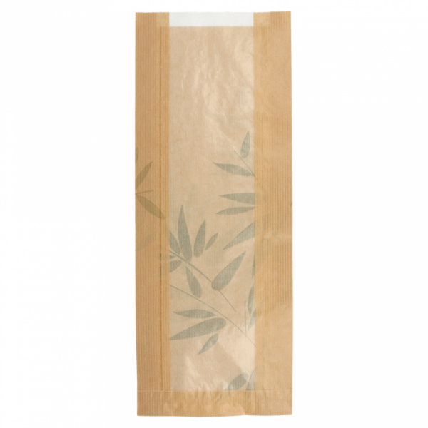 Sachets kraft pour sandwich/pain avec fenêtre transparente - 250 U