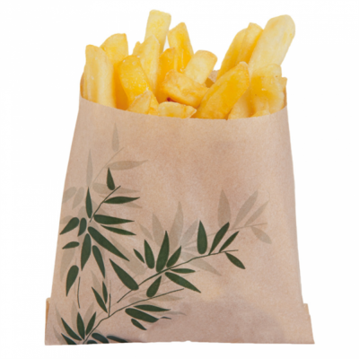Sachet kraft pour frites Feel Green - 1.000 U