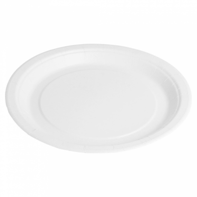 Assiettes rondes en carton bio-laquées - 50 U
