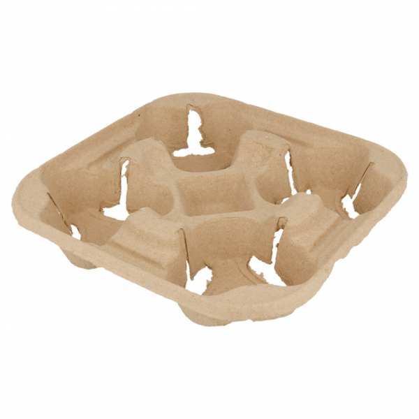 Porte 4 gobelet en carton recyclé - 75 U