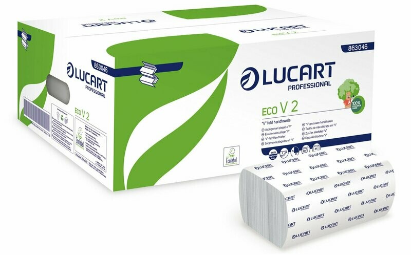 Papier essuie mains pliés en V - 1 carton