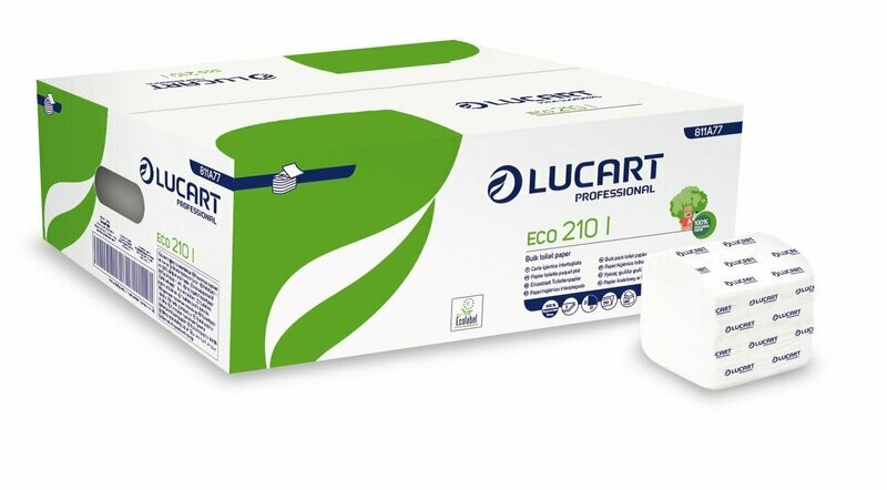 PAPIER TOILETTE EN PAQUETS PLIÉS ECO 210 I - 1 CARTON