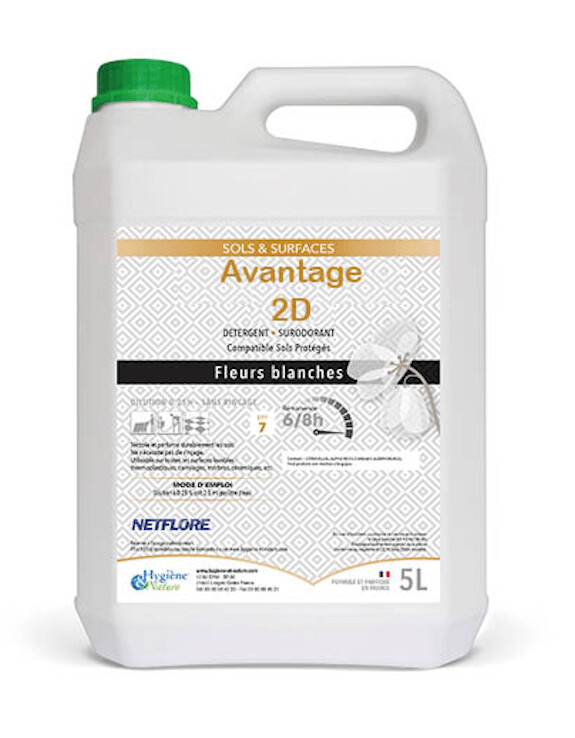Détergent désodorisant sols et surfaces avantage 2D - 5 L
