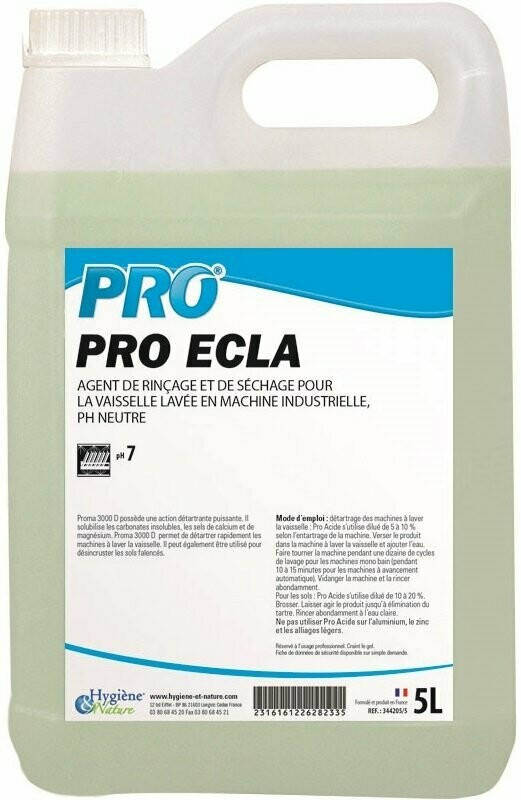 Agent de rinçage et de séchage pro ecla - 5L
