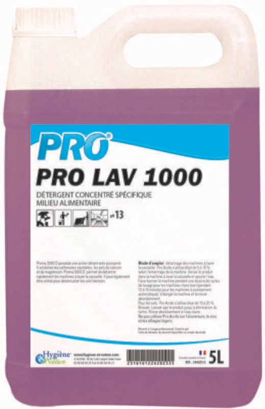 4 x Détergent pro lav 1000 - 5 L