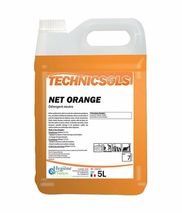 Détergent neutre net orange - 5 L