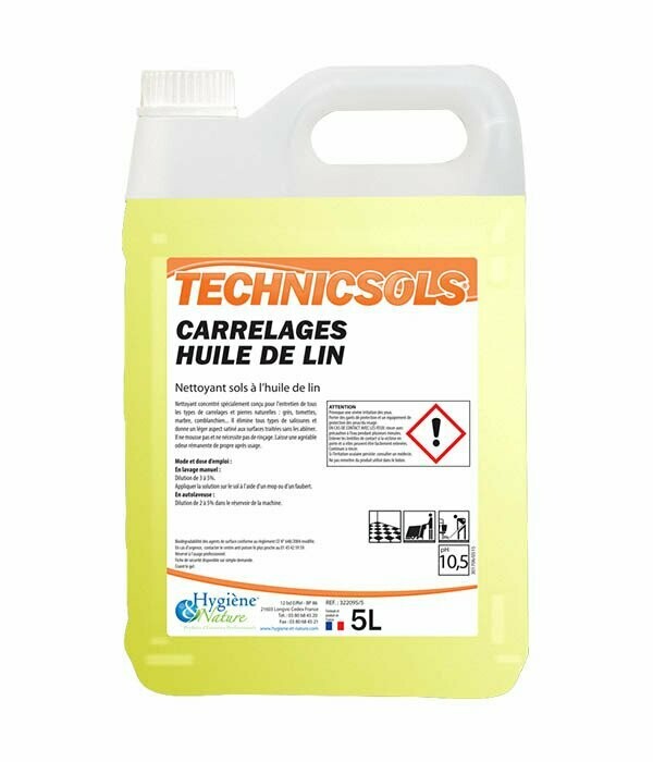 Nettoyant carrelages huile de lin - 5 L