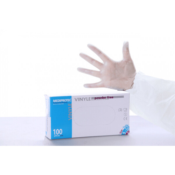 Gant vinyle non poudré - 100 U