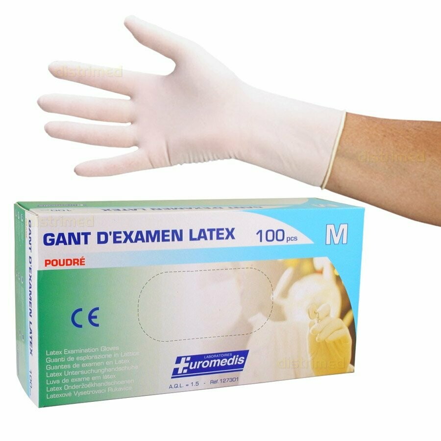 Gant latex micro poudré - 100U