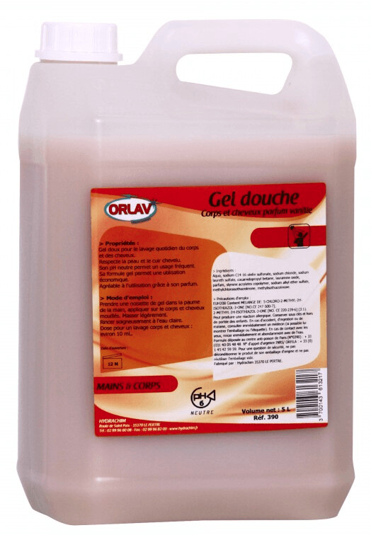 Gel douche corps et cheveux - 5L