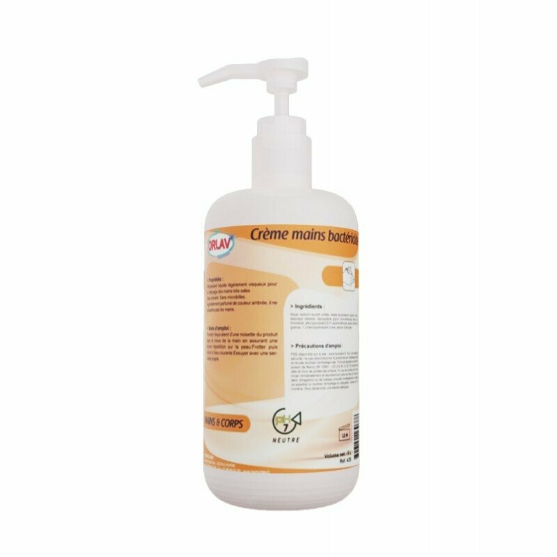 Crème lavante mains bactéricide neutre - 500 ml