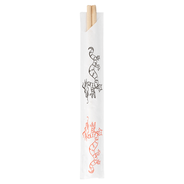 BAGUETTES CHINOISES EN SACHET 21 CM NATUREL BAMBOU (Pack 100 UNITÉ)