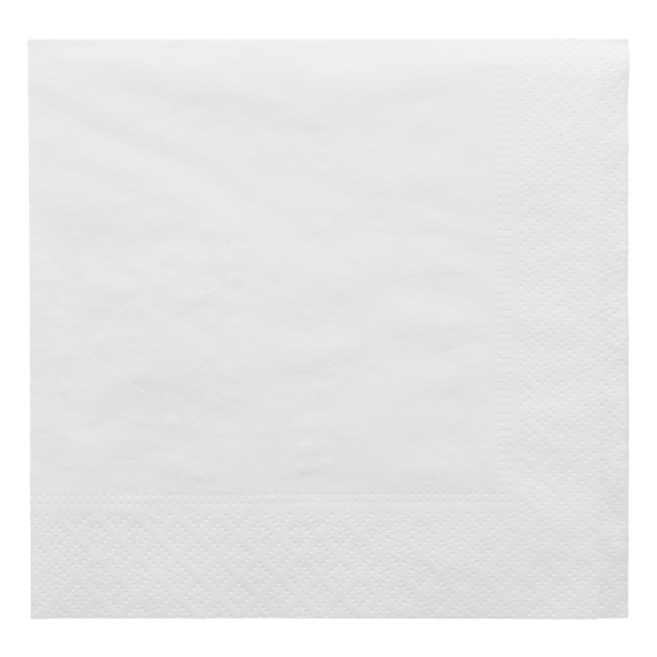 SERVIETTES ECOLABEL 2 PLIS  BLANC OUATE - Pack 100U