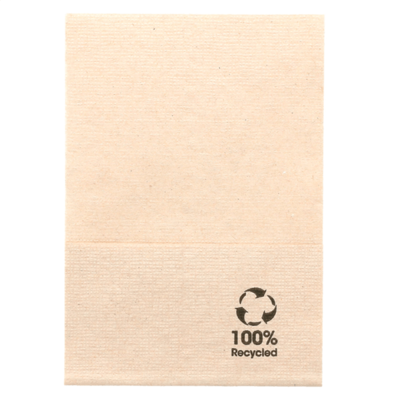 SERVIETTES ECOLABEL 1 PLI 'MINI SERVIS' 23 G/M2 17x17 CM NATUREL OUATE RECYCLÉE - pack 200U