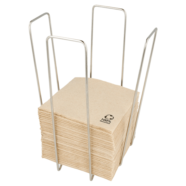 DISTRIBUTEUR SERVIETTES ARGENTE FIL METALLIQUE- pack 1U