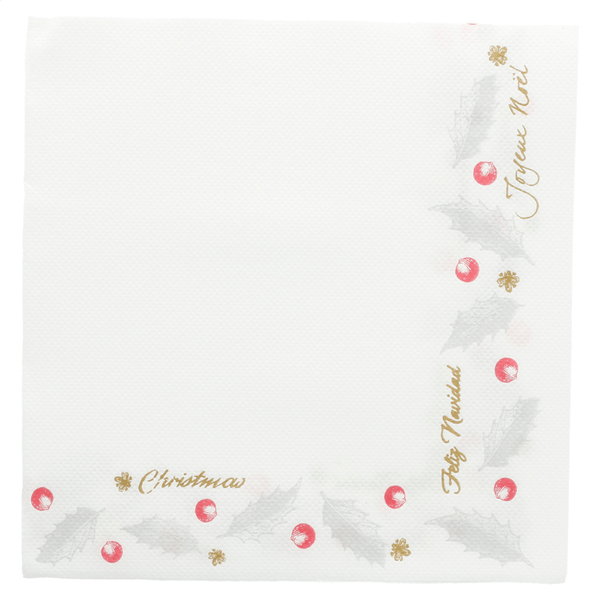 Serviettes "New Noël" 33 x 33 cm ou 40 x 40 cm - pack 50U