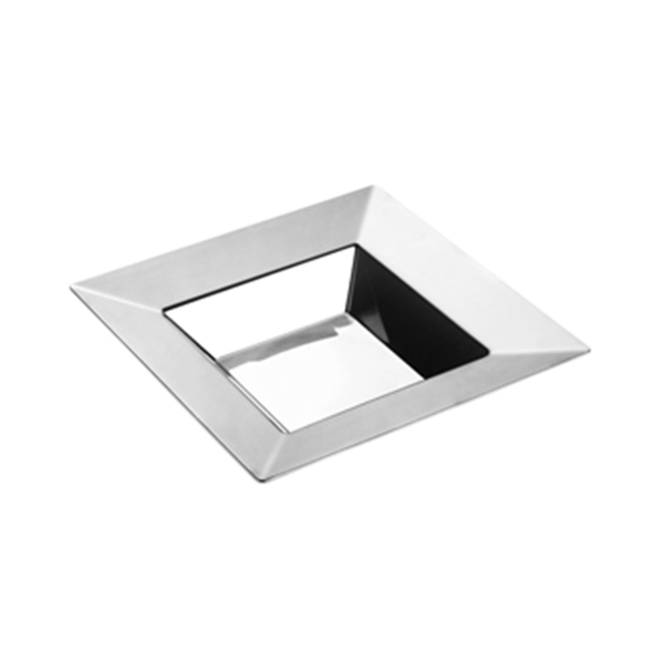Assiettes creuses carrées 21,5 cm Argent - pack 6U