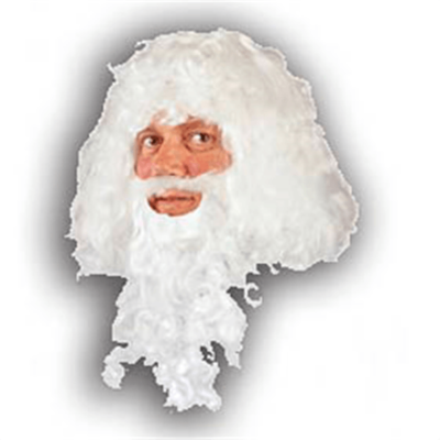 Perruque Perruque "Père Noël" Blanche - pack 1U