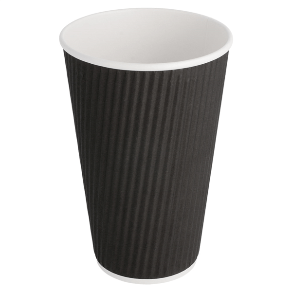 GOBELETS BOISSONS CHAUDES DOUBLE PAROI ONDULÉ 480 ML