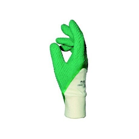 Gant latex rugueux support jersey coton