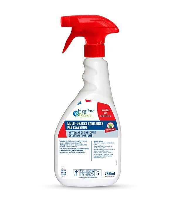 MULTI-USGES SANITAIRES FLEURS BLANCHES, MULTI-USGES SANITAIRES FLEURS BLANCHES: Spray 750 ML