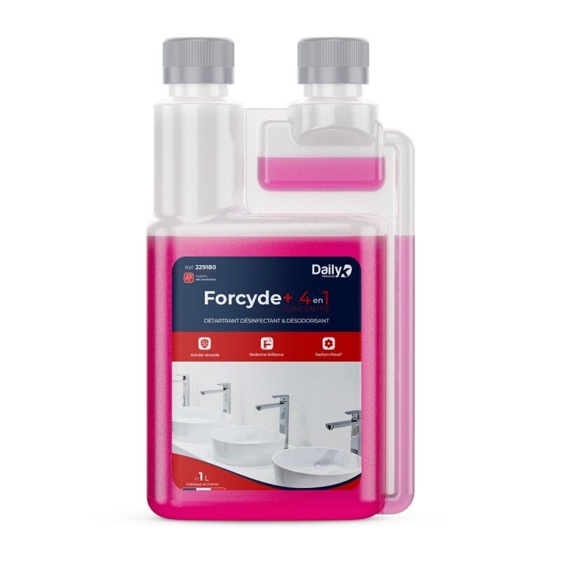 FORCYDE 4 EN 1 NETTOYANT SANITAIRE | 1L avec 2 bouchons