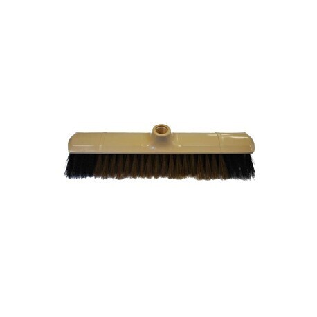 BALAI COCO MOUSTACHE SYNTHÉTIQUE 38CM AVEC MONTURE PLASTIQUE À VIS