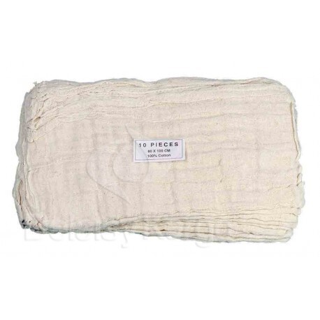 GAZE COTON RÉUTILISABLE AVEC TROU CENTRAL 80X60CM - SACHET DE 10