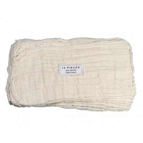 GAZE COTON RÉUTILISABLE AVEC TROU CENTRAL 80X100CM - SACHET DE 10