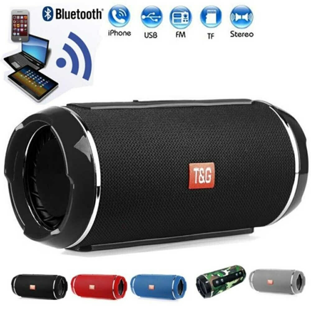 TG Bluetooth Speaker:Wireless Mini Column 3D 10W Stereo Music Surround Support FM TFCard Bass Box