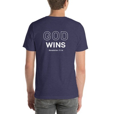 GOD WINS, Rev 17:14 /
Short-Sleeve Unisex T-Shirt