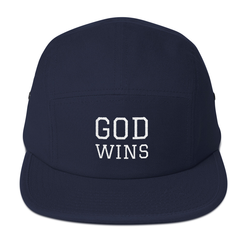 GOD WINS / 5 Panel Camper Cap