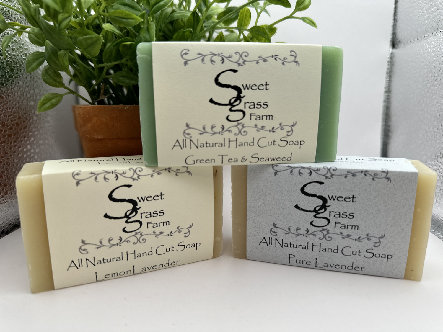 All Natural Hand-Cut Bar Soap - Green Tea & Seaweed