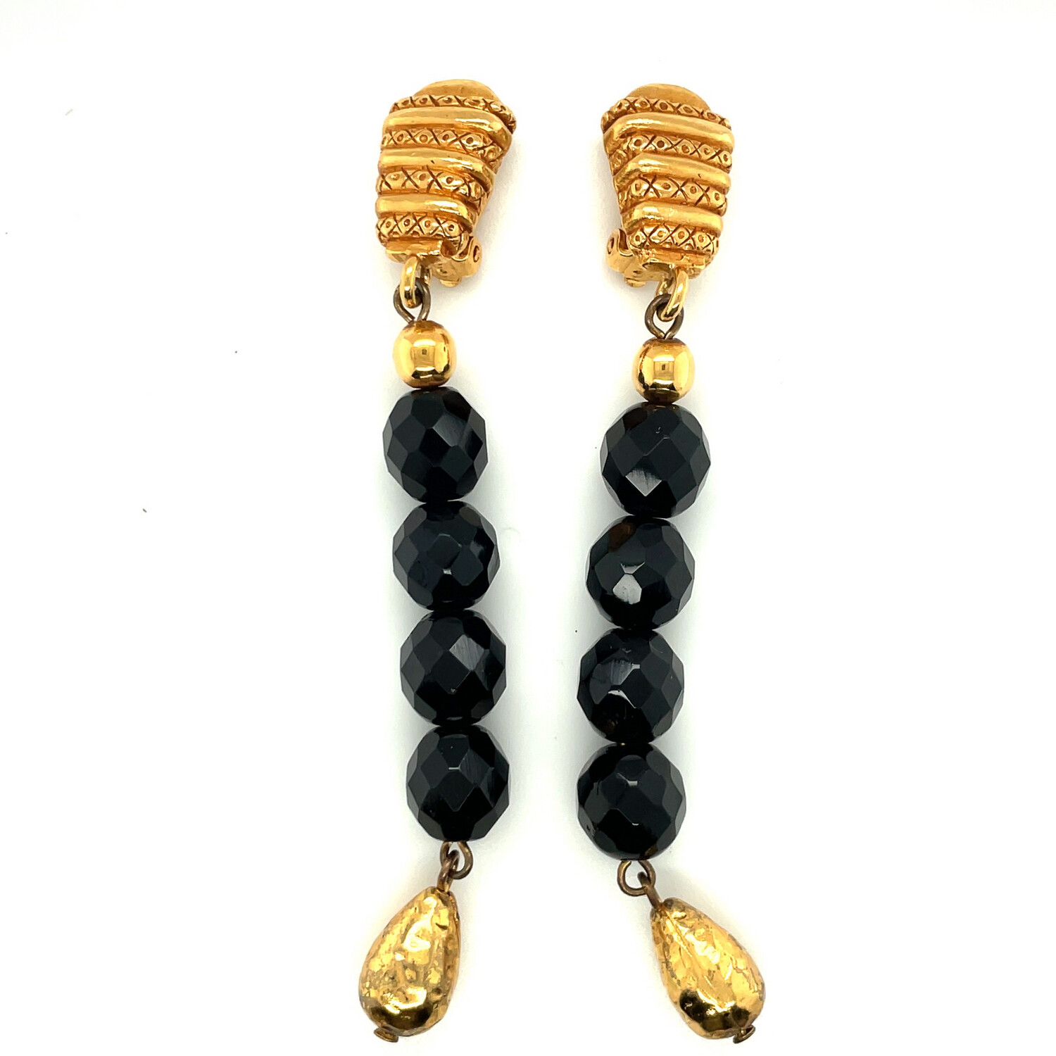 Christian Dior Boutique Black Earrings 1980’s