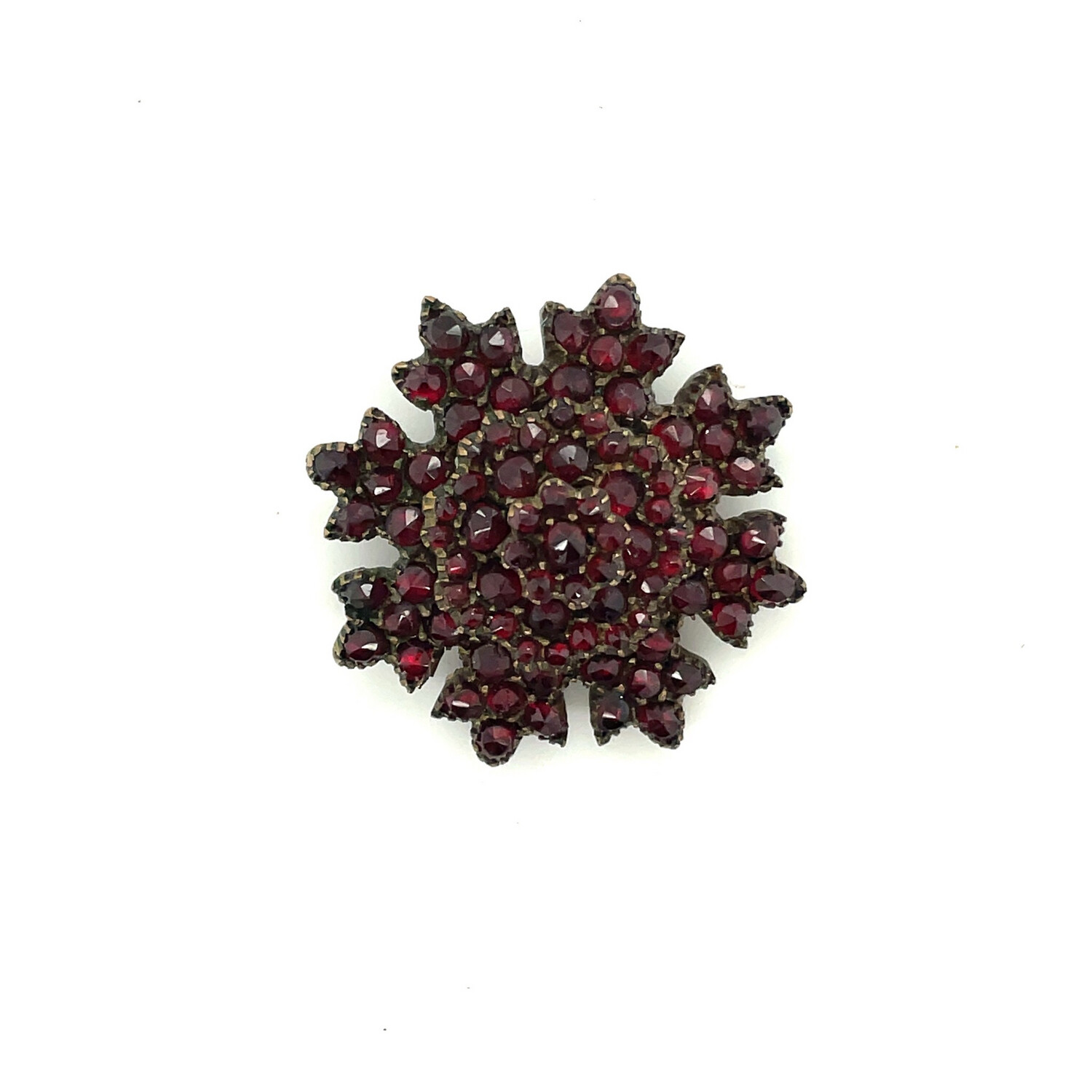 Victorian Garnet Snowflake Pin