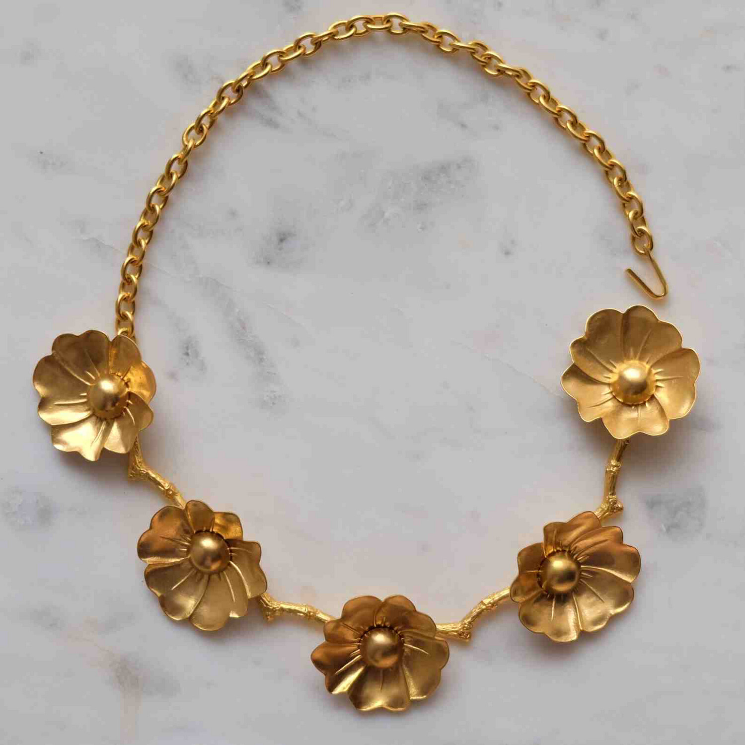 Vintage Kenzo Flowers Necklace 2000s