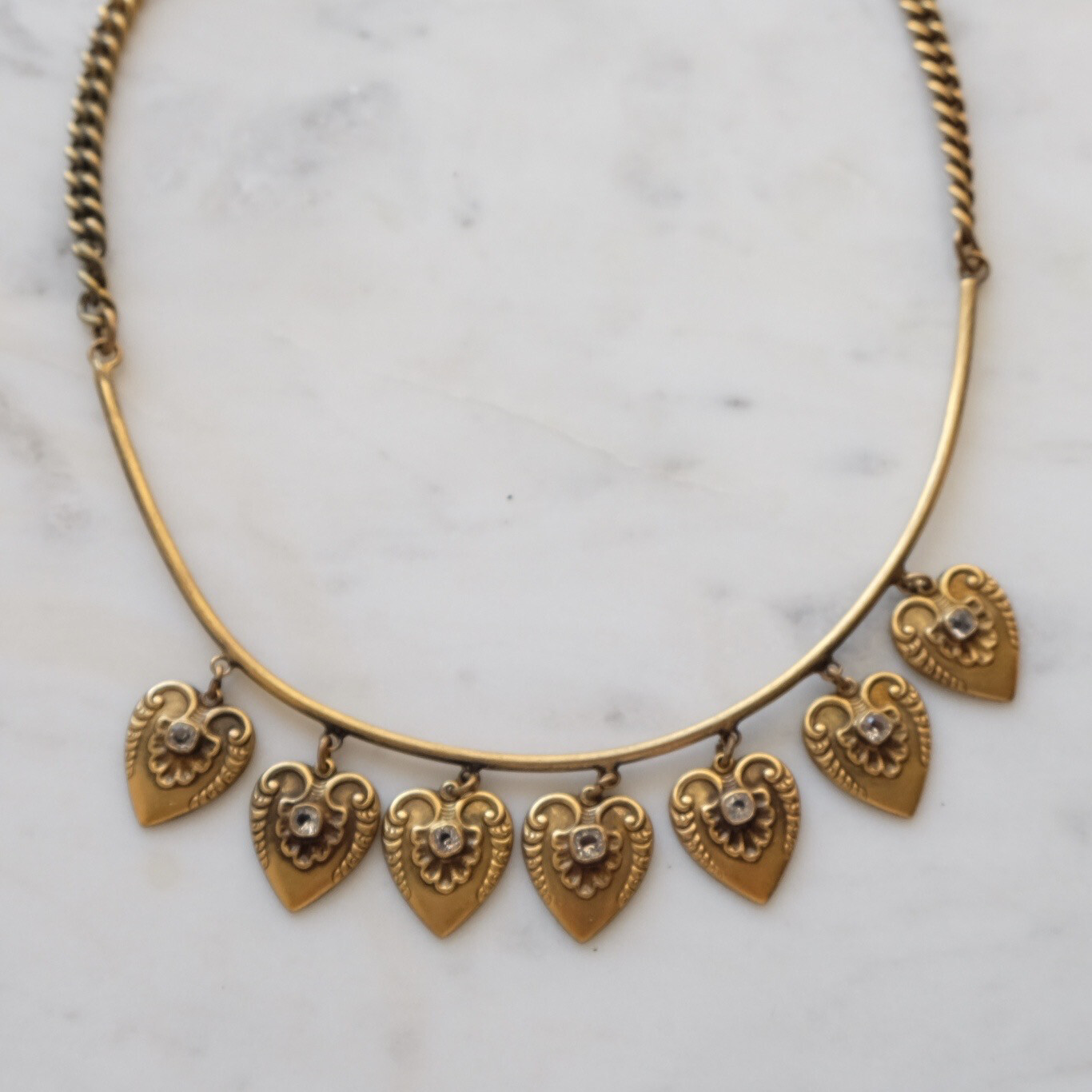 Vintage Joseff Of Hollywood Hearts Necklace