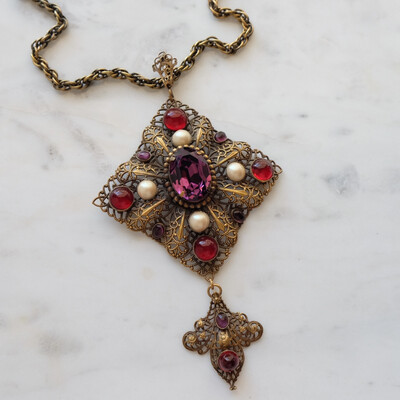 Vintage Massive Joseff Of Hollywood Renaissance Necklace