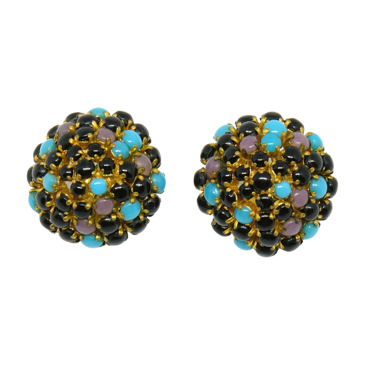 Christian Dior Germany Multicolor Round Earrings
