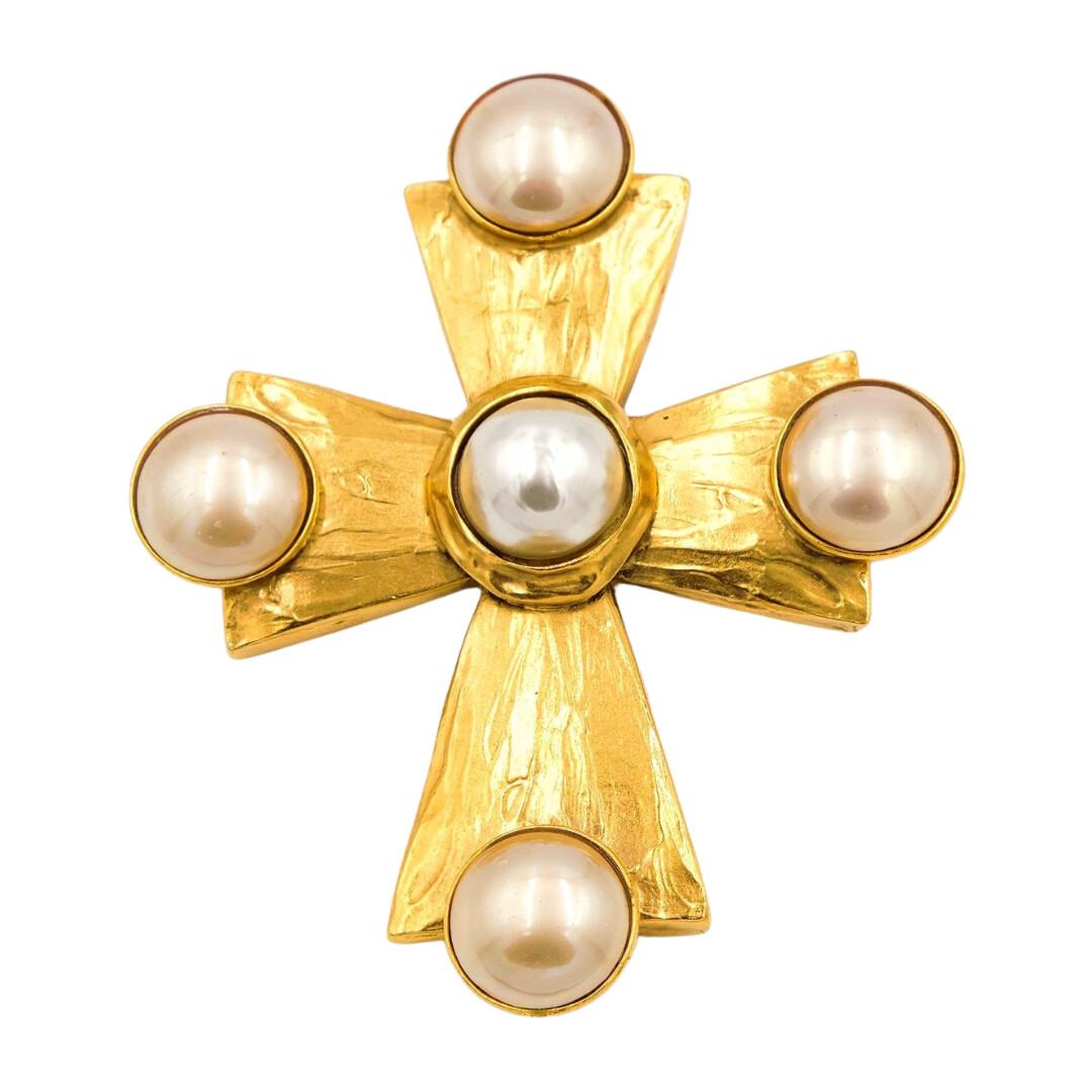 Vintage Yves Saint Laurent Cross Pin Pendant