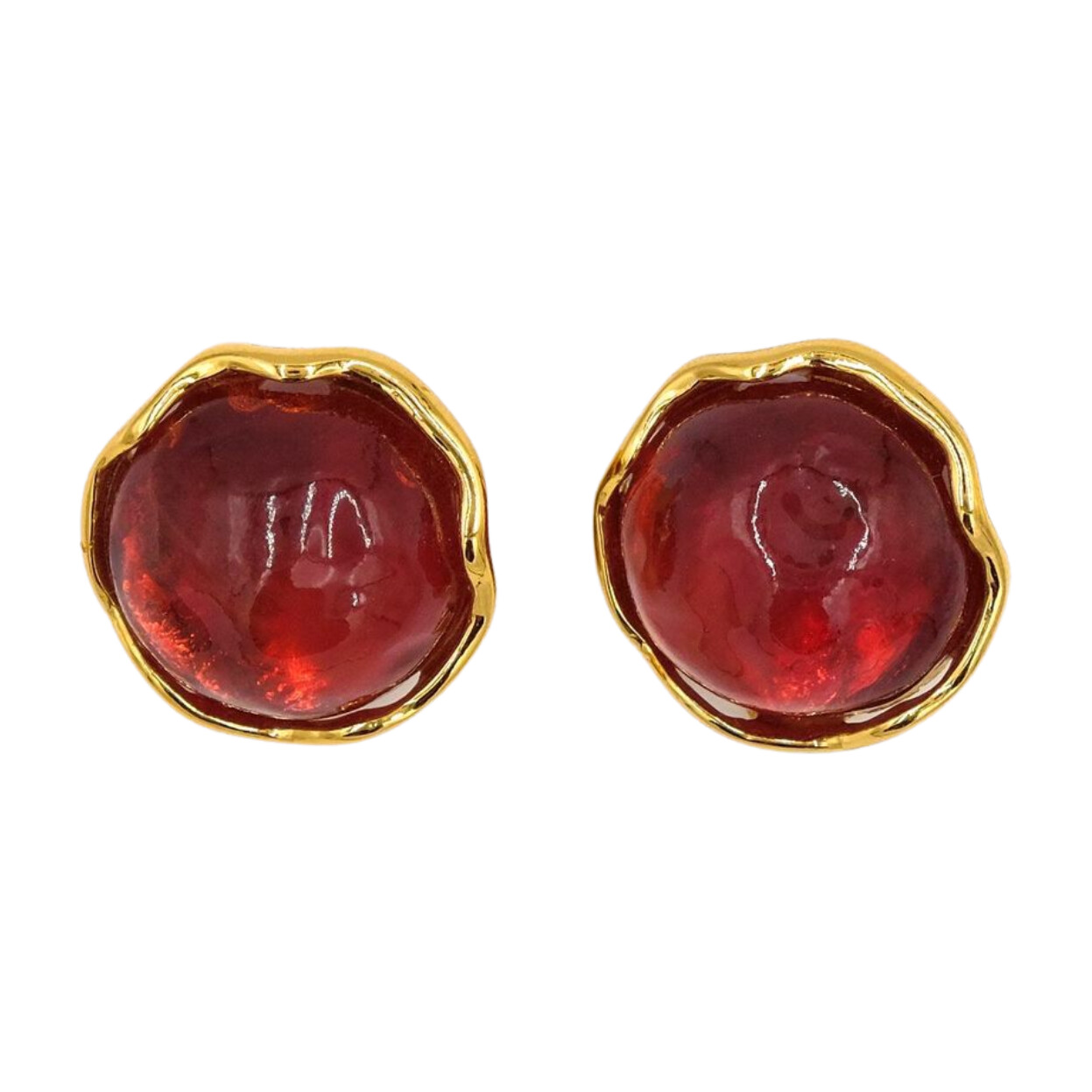 Yves Saint Laurent Red Glass Earrings