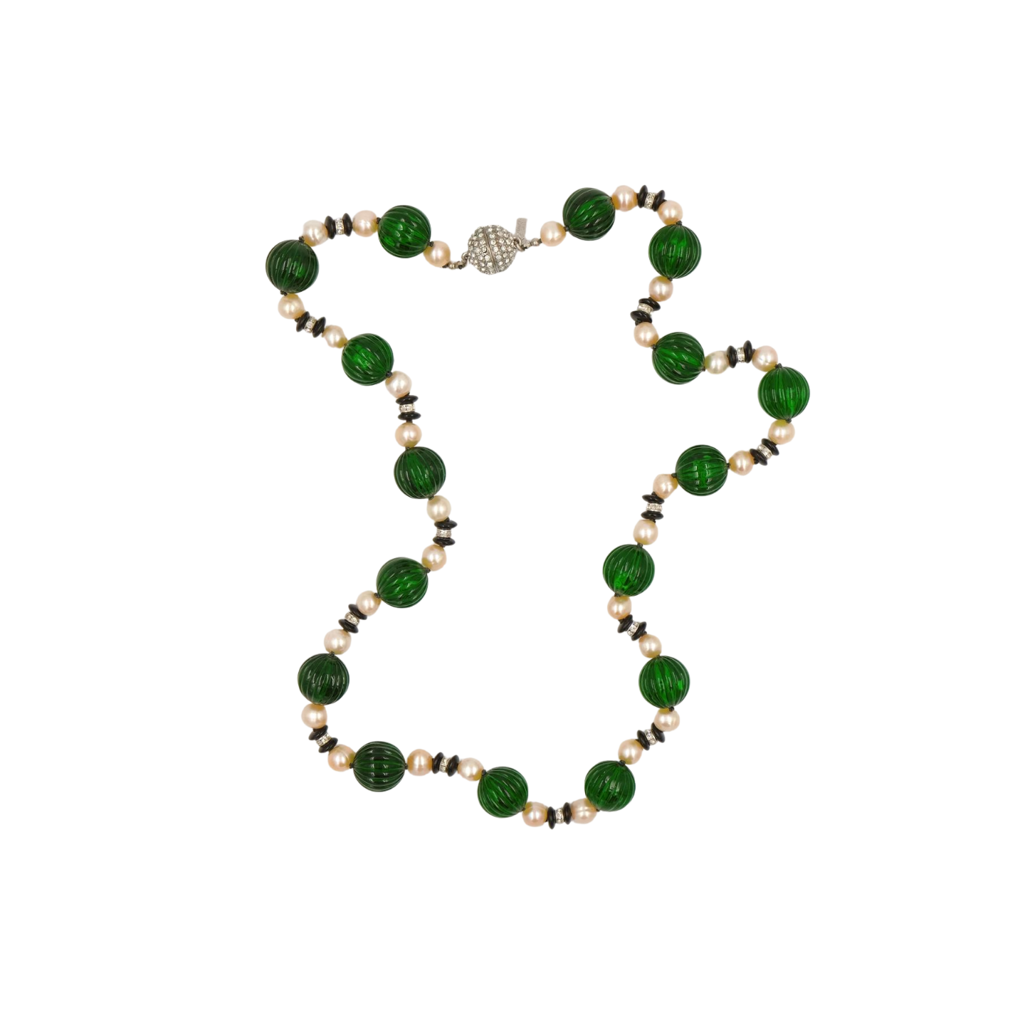 Kenneth Jay Lane Melon Beads Sotuar Necklace