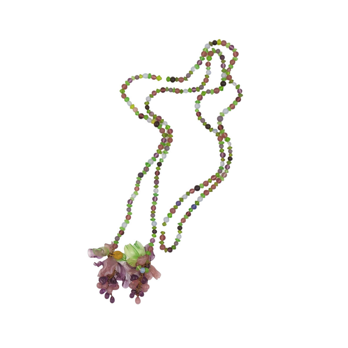 Yves Saint Laurent Glass Wisteria Sotuar Necklace