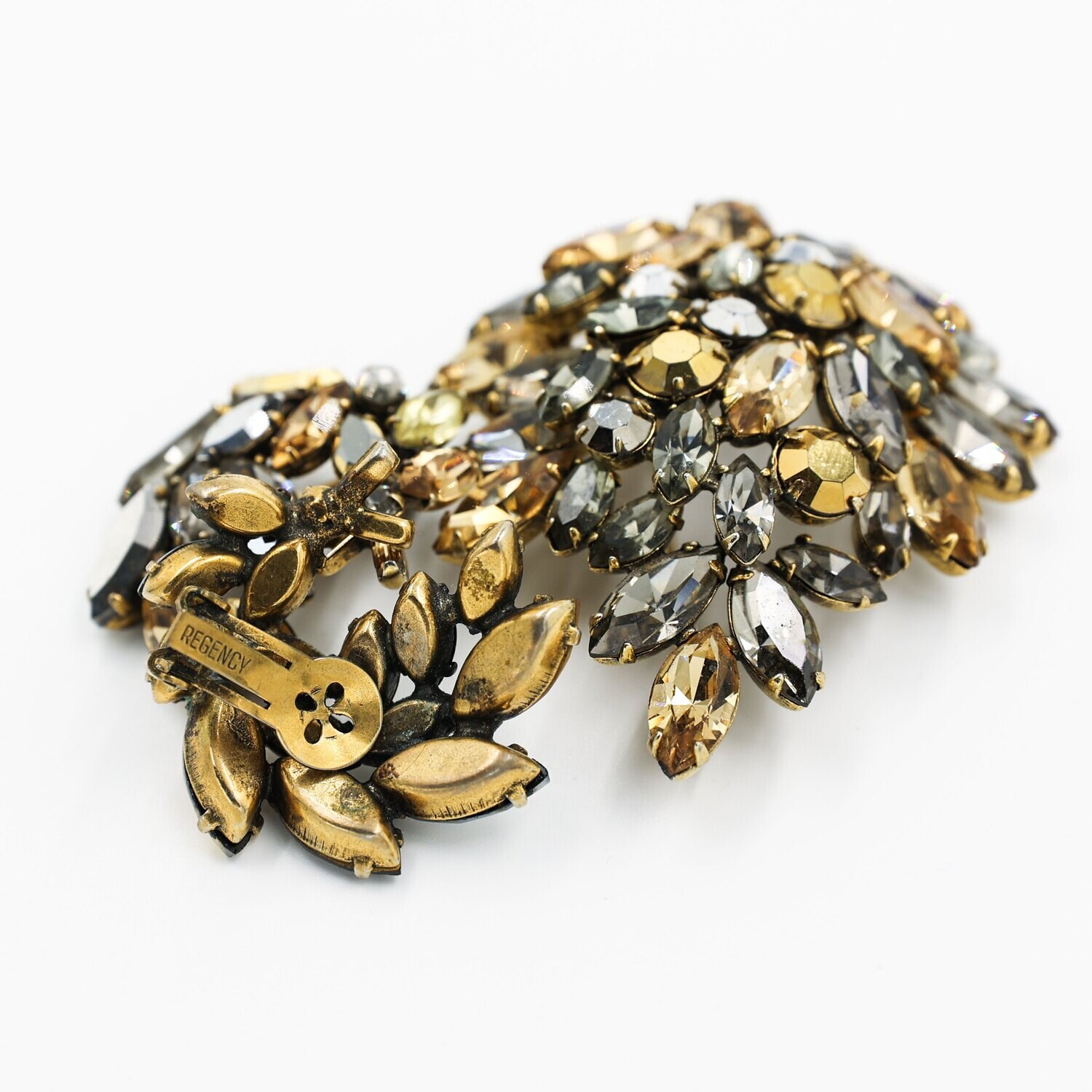 Vintage Regency Brooch and Earrings Set