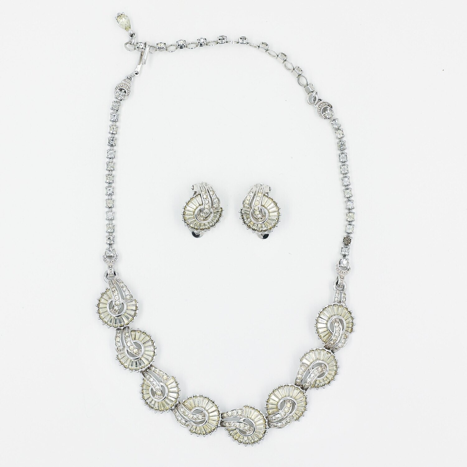 Pennino Art Deco Necklace and Earrings Set