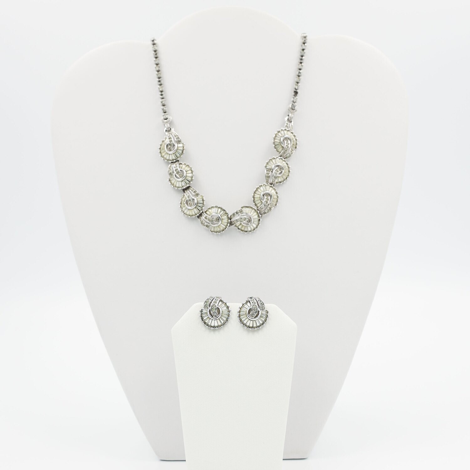 Pennino Art Deco Necklace and Earrings Set