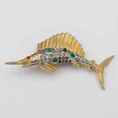 Trifari Seafish Alfred Philippe Dress Clip 1940's