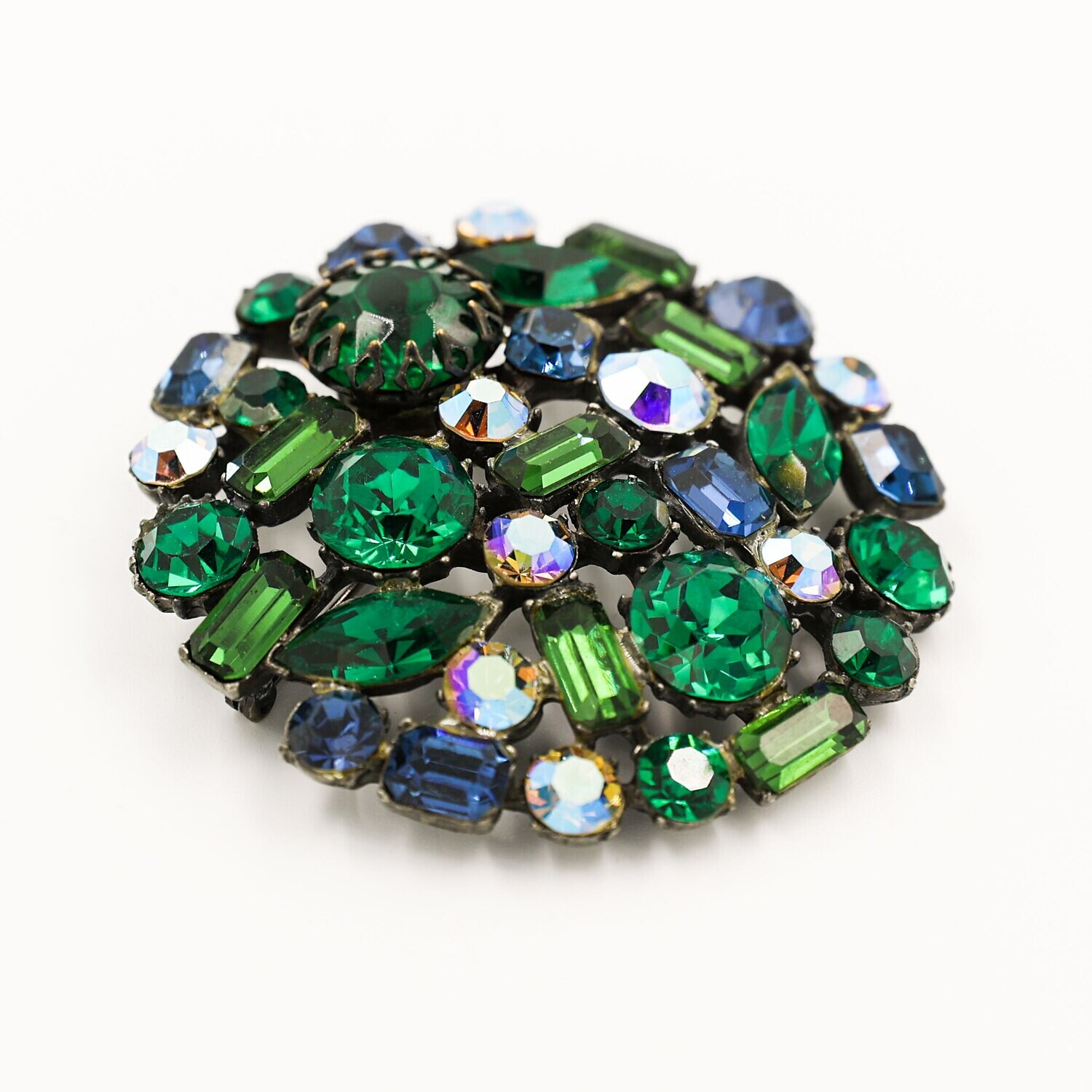 Claudette Blue Green Rhinestones Set
