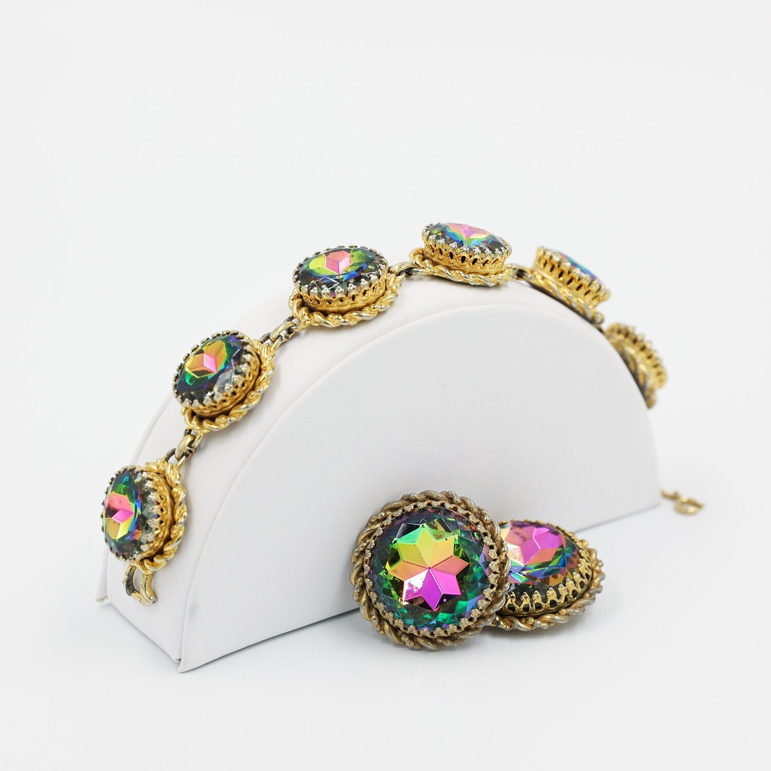Elsa Schiaparelli Watermelon Bracelet and Earrings Set